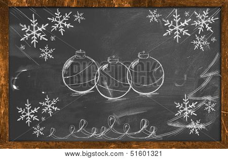 Chalk Decorative Draw Christmas ornament