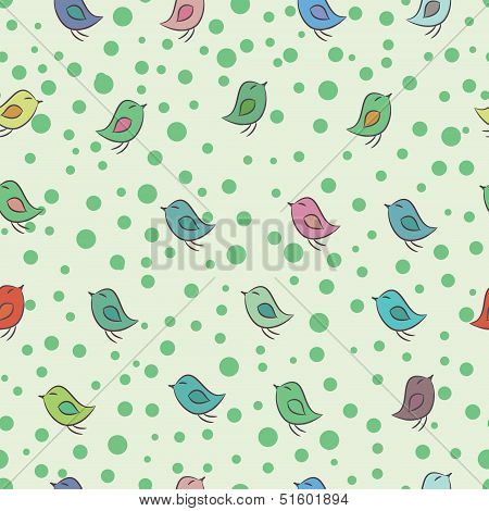 Seamless pattern with birds.