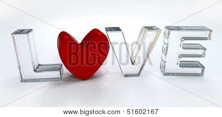Love Red and Glass 3D image