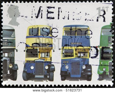 A stamp shows AEC Regent 1 Daimler COG5 Utility Guy Arab Mk II and AEC Regent III RT Type