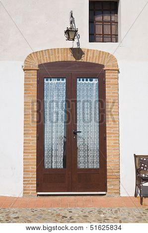 Wooden door. Pisticci. Basilicata. Italy.