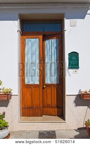 Wooden door. Pisticci. Basilicata. Italy.