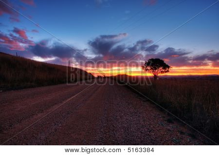 Solnedgang i Cowra