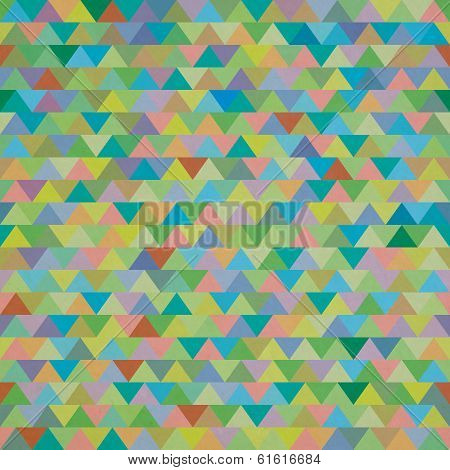Seamless Colorful Zig Zag Triangle Pattern