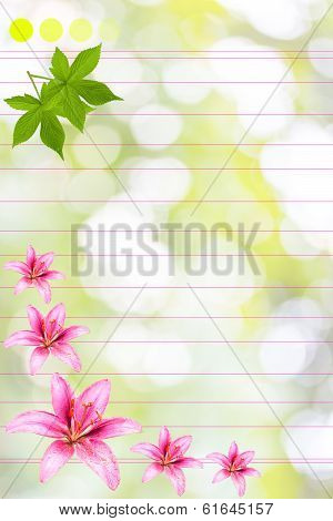 Vintage Elegant Background With Flowers