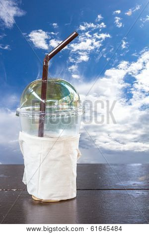 Iced Coffee In Plastic Cup