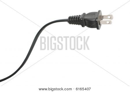 American power plug on white