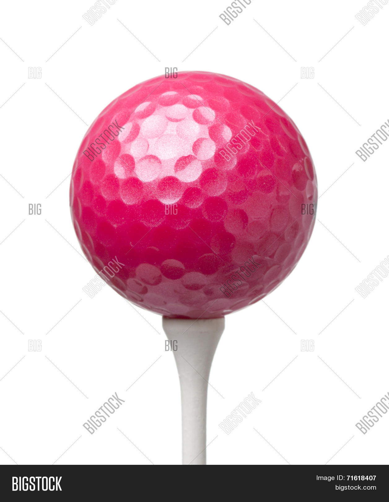 Pink Golf Ball On Tee Image & Photo (Free Trial) | Bigstock