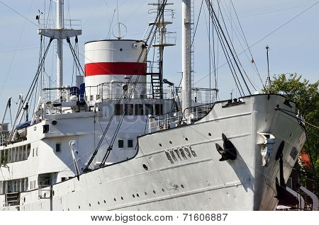KALININGRAD, RUSSIA - may 3, 2014: Research Vessel Vityaz is in the Museum of World Ocean