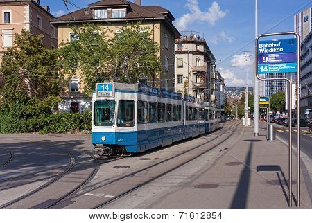 Tram In Zurich