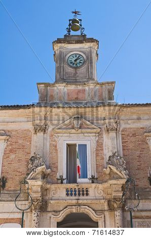 Town Hall Building. San Severo. Puglia. Italy.