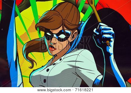 Super woman Street art Montreal