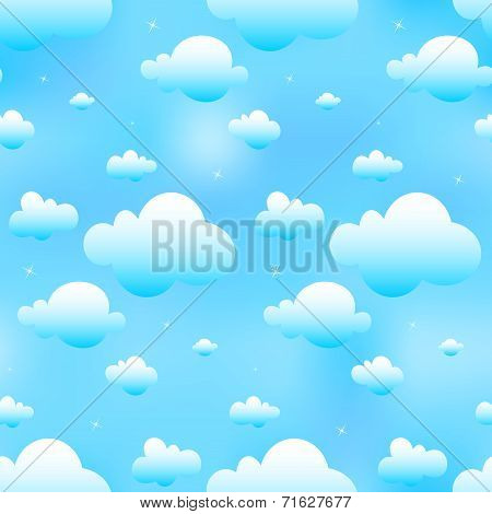 Seamless Blue Clouds
