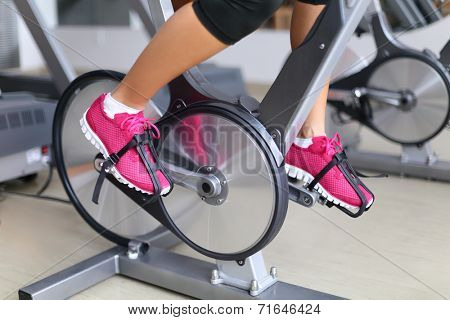 Exercise bike with wheels.