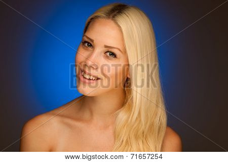 Neauty Portrait Of Cute Blonde Woman