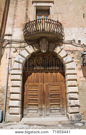 Historical palace. San Severo. Puglia. Italy.