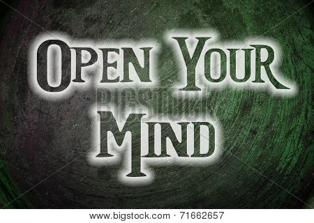Open Your Mind Concept