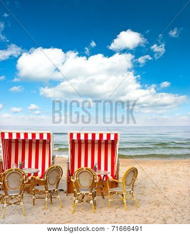 Typical Beach Cafe On The Baltic Sea