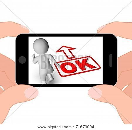 Okay And 3D Character Displays O.k. Ok All Right Agree