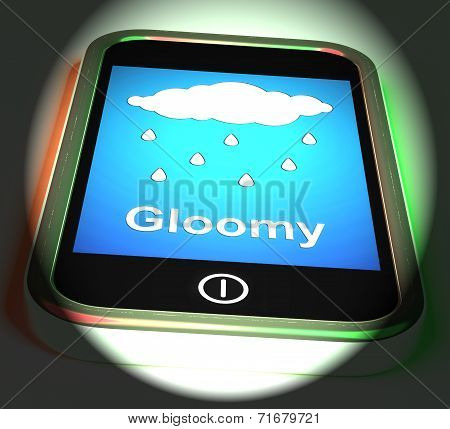 Gloomy On Phone Displays Dark Grey Miserable Weather