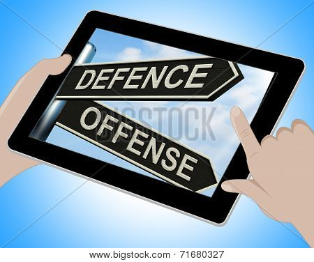 Defence Offense Tablet Shows Defending And Tactics