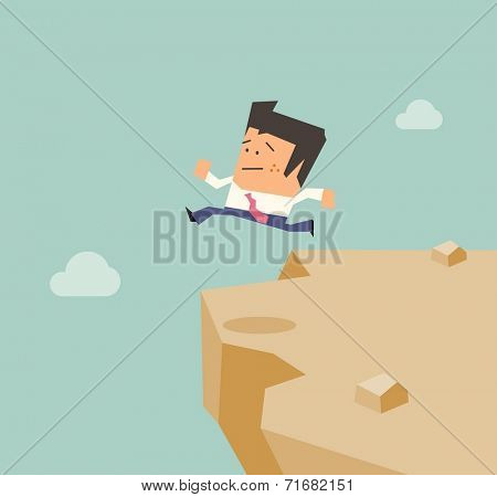 Desperate from business. Flat vector illustration