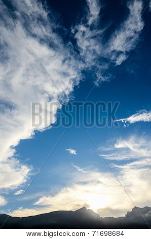 Sunset Behind Guimar Mountains