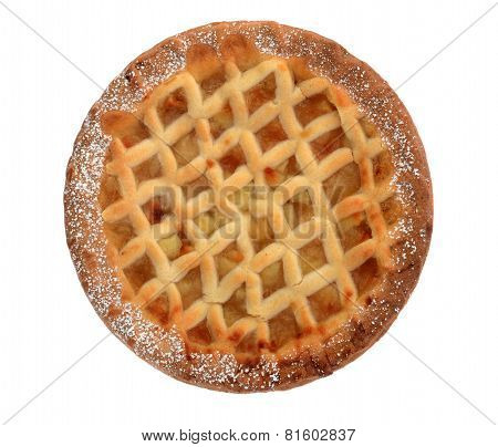 Apple Lattice Pie isolated on white