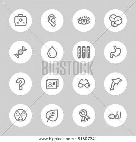 Medicine web icons set