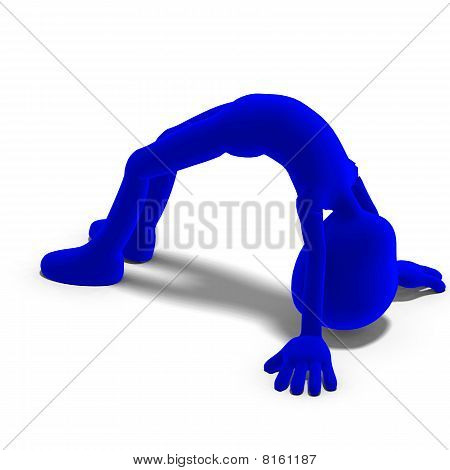 symbolsk 3d mandlige toon karakter er meget fleksibel