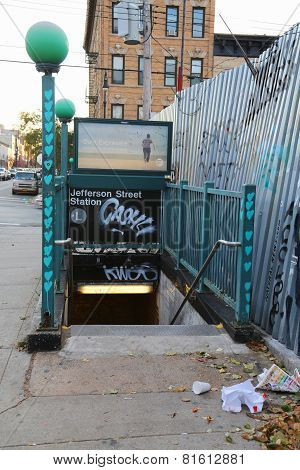 Jefferson Street Subway Station in Brooklyn