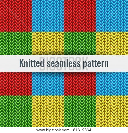 Vector. Knitted Seamless Pattern.
