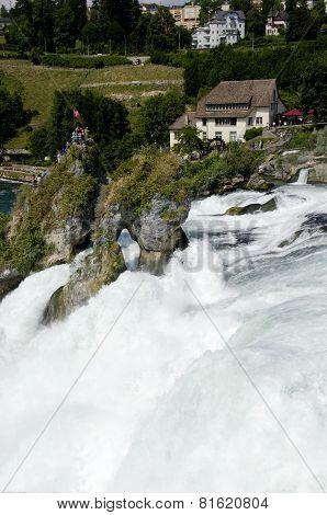 Rhina Falls In Switzerland