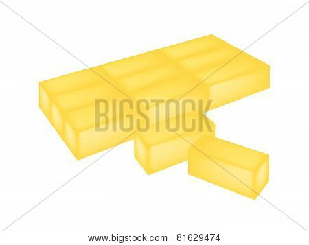 Imo Yokan Or Japanese Jelly Made From Sweet Potato
