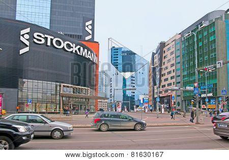 Tallinn. Estonia. Stockmann and SEB Bank