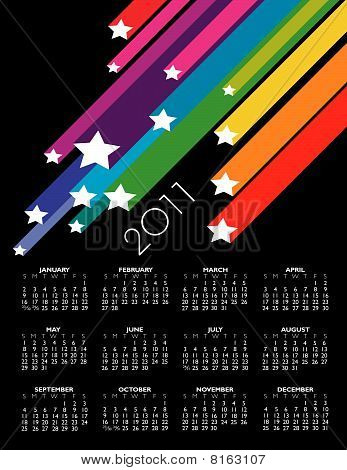 2011 矢量日历