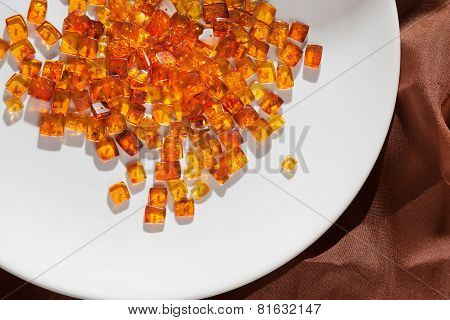 yellow amber stones