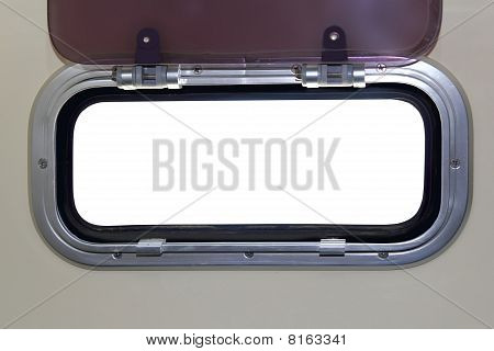 Boot Bullauge horizontalen Rechteck weiß