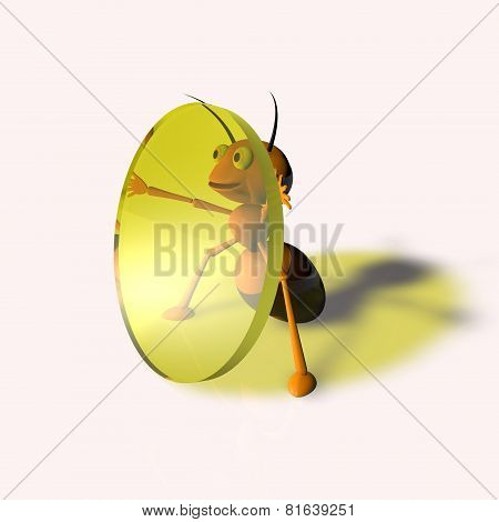 ant with a lens