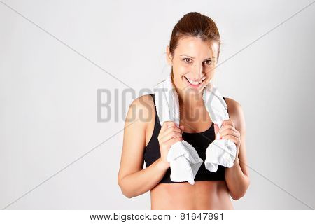 Girl relaxing after workout