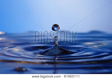 Falling into water droplets