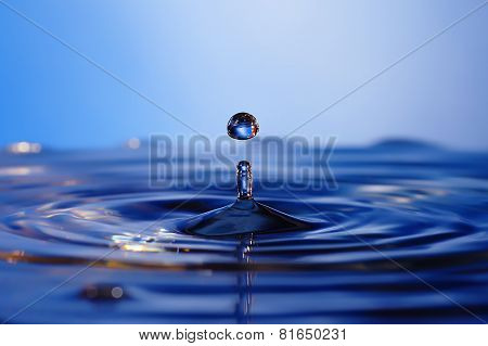 Falling into water droplets