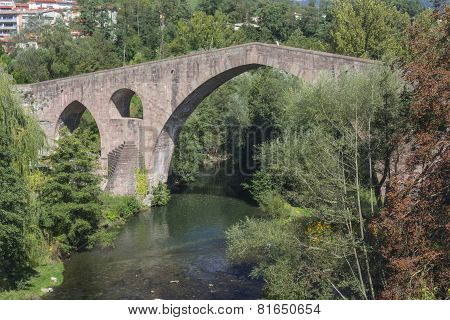 Medieval Stone Bridge, Sant Joan De Les Abadesses
