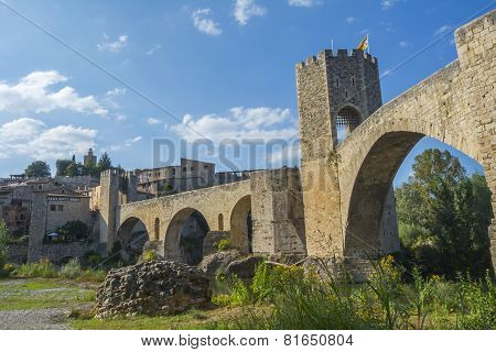 Fortified Stone Bridge Entrance To Besalu