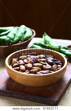Roasted Broad Beans, a Snack in Bolivia