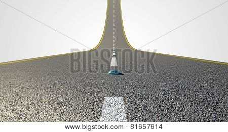Road Curved Upward
