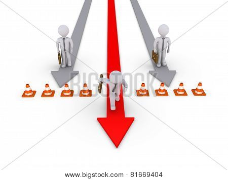Businessman Running Is In Favour