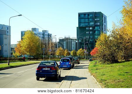 Vilnius City Pasilaiciai District At Autumn Time
