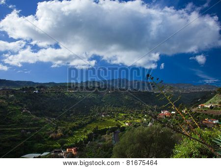 Inland Gran Canaria, View Towards Central Mountains