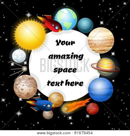 Background of solar system.